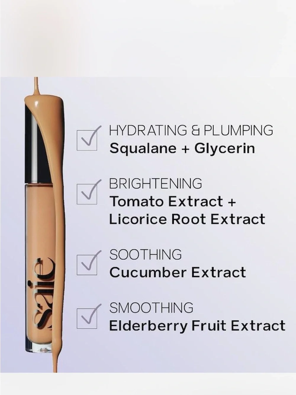 Saie Hydrabeam Sheer Brightening Undereye Concealer with Cucumber in FIVE